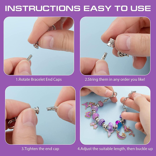Kit Para Hacer Pulseras Infantiles Con Cuentas Diy