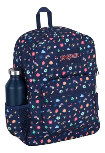 Mochila Jansport Cross Town Azul Js0a47lwgv7 Azul Estampado