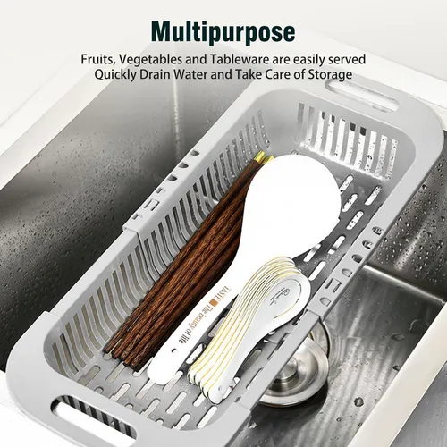 Escurridor Ajustable Cesta De Drenaje Cuadrada Extensible La
