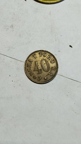 Ficha Antigua Pulpería Britannia Y Metropol . Concha Toro (Usado)