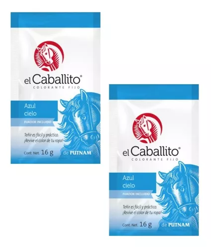 el Caballito® Colorante para Ropa Azul Cielo 16g – Colorantes en Polvo el  Caballito®