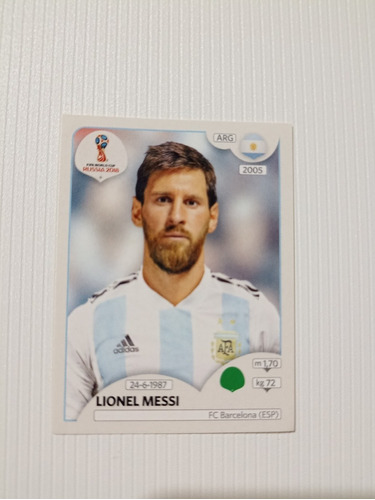 Imagen 1 de 1 de Lámina Original Lionel Messi Rusia  2018 Panini