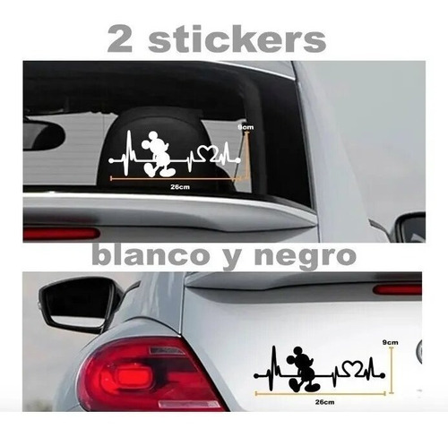 Sticker Para Auto Frecuencia De Mickey Mouse 2 Stickers