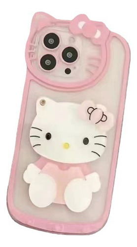 Capa  Celular Hello Kitty Com Espelho Maquiagem Para iPhone