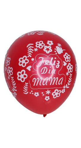 Set Globos Feliz Dia Mama X24 Unidades