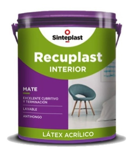 Recuplast Interior Mate Latex 4 Litros Sinteplast-pint.zero