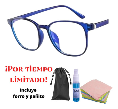 Gafas Anti Reflejos Filtro Azul Con Estuche, Celular Tv Pc 