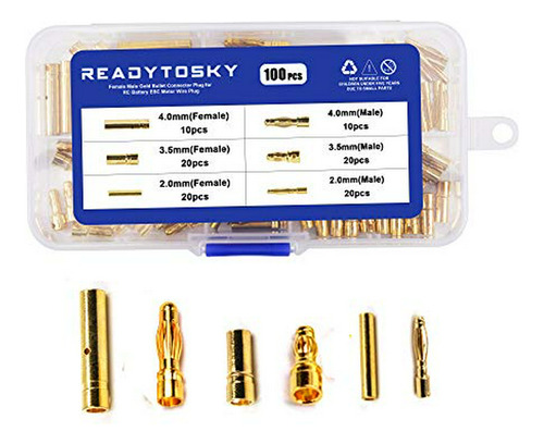 Readytosky Rc Bullet Conectores 2 Mm 3.5 Mm 4 Mm Conector Ba
