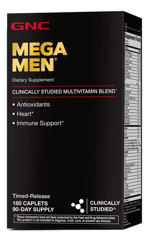 Vitaminas Gnc Mega Men Sport - 180 Capsulas