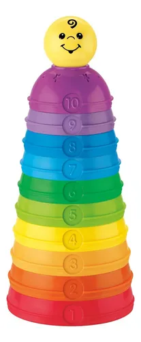 Juguete de apilable de tazas para bebés Fisher-Price W4472 con 10 piezas