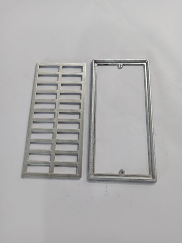 Grelha Pluvial Com Suporte 15x30 Em Aluminio Fundido