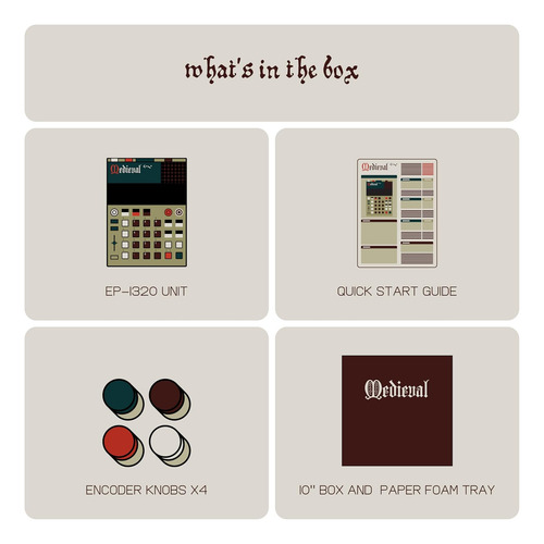 Sampler Medieval Teenage Engineering Ep-1320, Caja De Ritmos