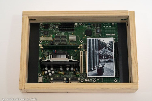 Porta-retrato Com Placa Mãe Intel Cpu Pentium Iii Reciclagem