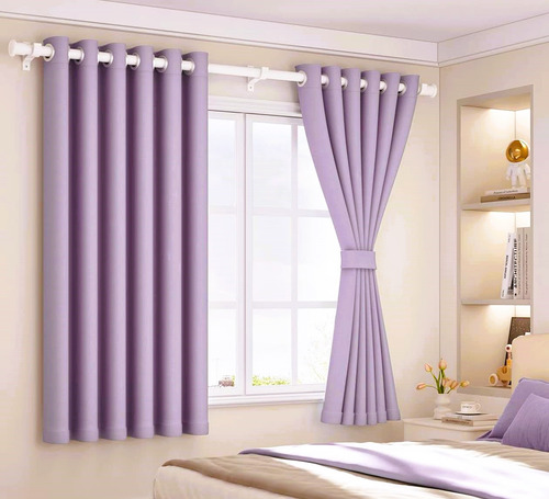 Cortinas 90% Blackout Mezcla De Algodón Y Microfibra 132x213