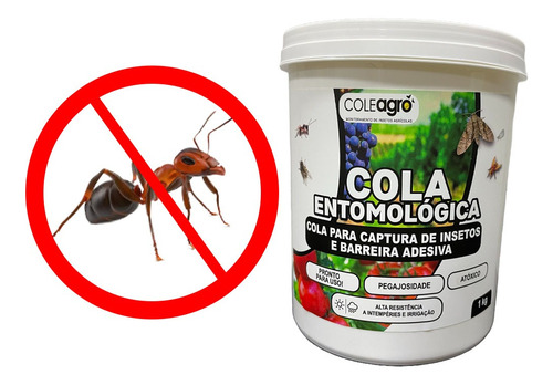 Cola Entomológica 1kg Armadilha Insetos - Kit Com 4 Unidades