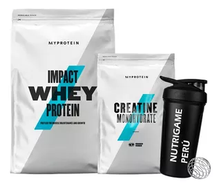 Pack Impact Whey Protein 1kg + Creatina Myprotein 250gr Sabor Natural Chocolate