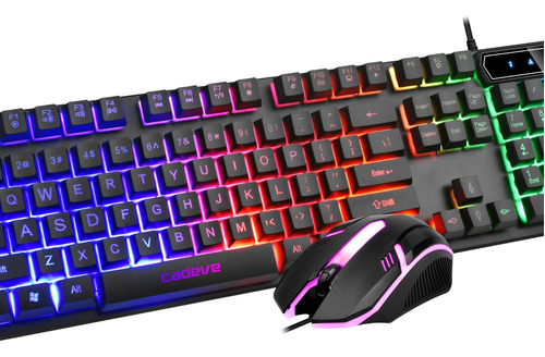 Teclado-mouse Gaming Usb Con Luces Rgb 9122