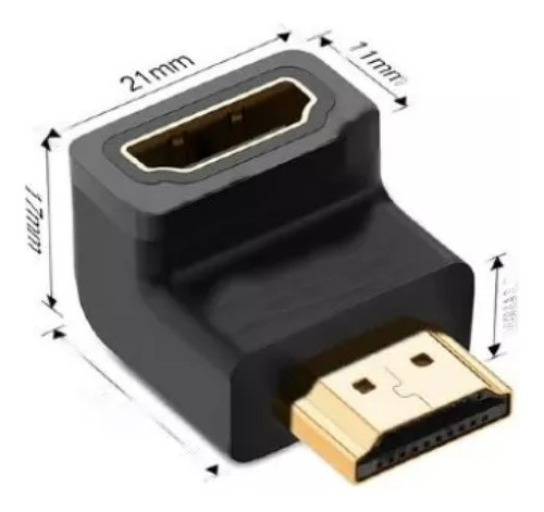 Adaptador Hdmi Macho A Hdmi Hembra Tipo L
