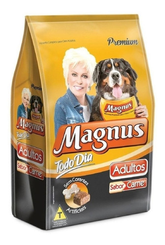 Alimento Magnus Premium Todo Dia para cão adulto de raça média e grande sabor carne em sacola de 25kg