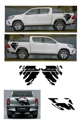 Stickers Adhesivo Toyota Hilux Pick Up Más Portalón Manchas