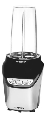 Liquidificador portátil Mallory New B. Power 1 L preto e inox com jarra de tritan 220V - Inclui 3 acessórios