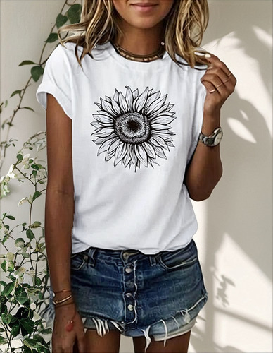 Camiseta De Moda Para Mujer, Calidad Sudadera Playera Mujer