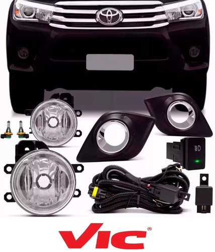 Kit Faro Auxiliar Antiniebla Toyota Hilux 2016 2017 2018 Vic