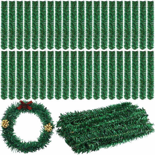 Guirnalda 100 Lazo Artificial Navidad 14  Pino Verde Flexibl