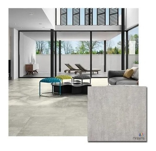 Imagen 1 de 4 de Porcelanato Alberdi 80x80 Rectificado Manhattan Dark 1ª Cal