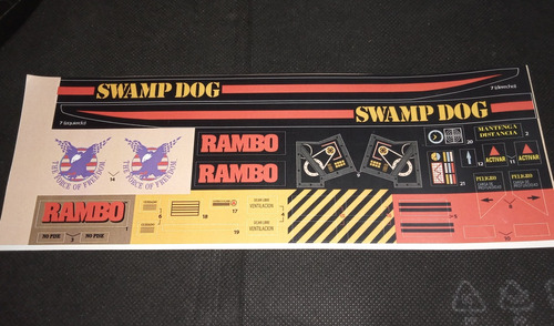 Calcos Autoadhesivas De La Lancha De Rambo Swamp Dog