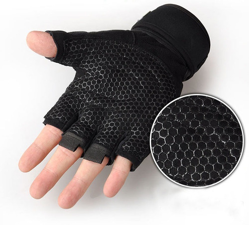 Imagen 5 de 10 de Guantes De Gimnasio Ejercicio Pesas Entrenamiento Y Trekking