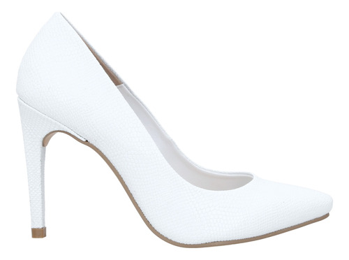 Zapatilla Dama Puntal Blanca Tacón Stiletto