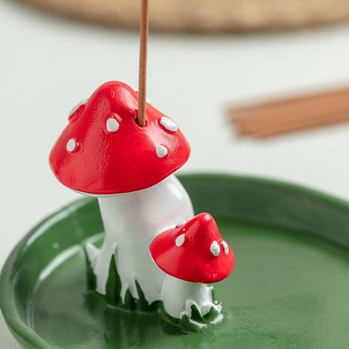 Soporte Para Incienso De Hongos Con Quemador De Resina
