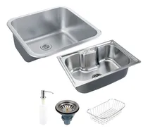 Comprar Tanque de aço inox e kit cuba gourmet para cozinha con accesorios Nawa Prata - Pingoo.casa