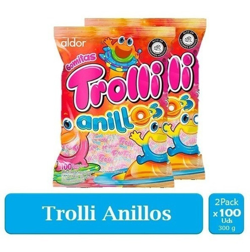 Gomas Dulces Trolli Anillos  2 Paqu - Unidad a $190