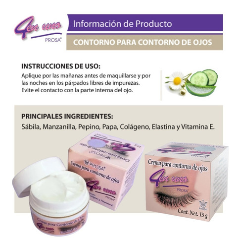 Crema Prosa Para Contorno De Ojos 15 G
