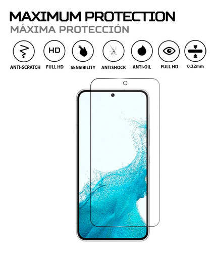 Imagen 2 de 6 de Protector De Pantalla Antishock Para Samsung Galaxy S22 Plus