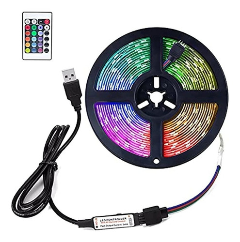 Foroureyes Rgb Led Strip 16.4ft, 5v Usb Colorful 30led S / M