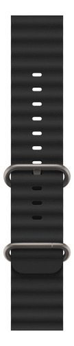 Pulseira De Silicone Oceano Compatível Com Applewatch 8 9 Se Cor Preto