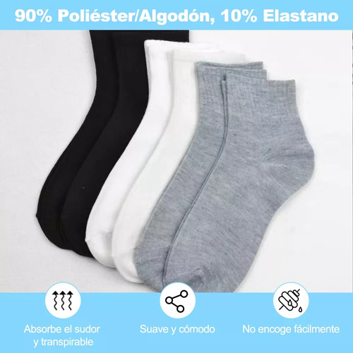 20 Pares Calcetines Cortos Deportiva Hombres Unisex Calceta
