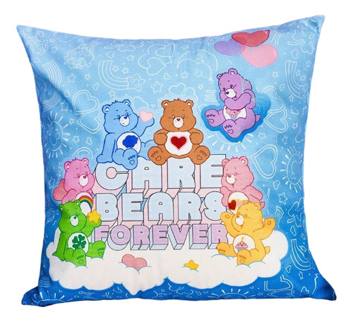 Cojin Almohada Care Bears Osos Cariñosos Arcoiris Suave Azul