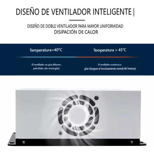 Mppt 100a Max Pv 12-48v Controlador De Carga Solar Con Lcd Blanco