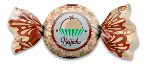 Embalagem Para Trufa Bombom Decorado Chocolate 15x16 C/100un Cor Beijinho