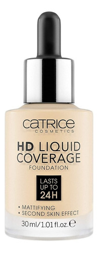 Base de maquillaje en cremoso Catrice HD Base Líquida Catrice tono 002  porcelain beige - 30mL 1.01oz