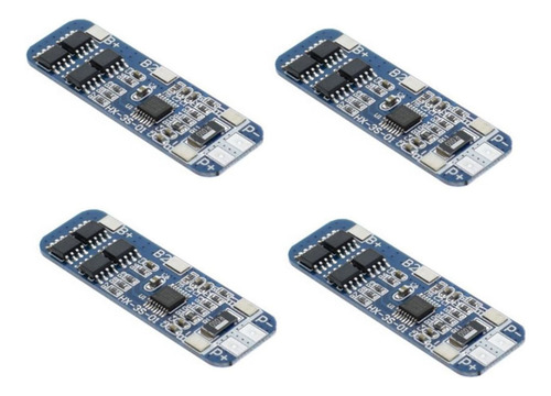 Tecneu 4 Piezas Bms 3s 10a Balanceador de Carga De Baterias Litio Lipo