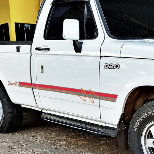 Kit Faixas/adesivos D20 Silverado Conquest 1996 + Chevrolet