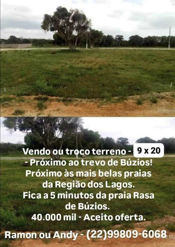 Vendo Terreno 9x20, Próximo Ao Trevo De Búzios / São Pedro