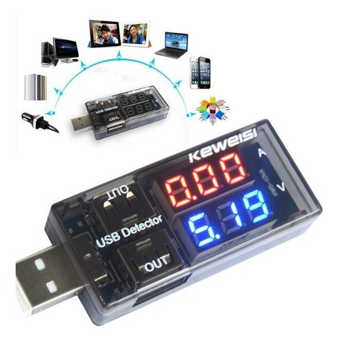 Imagen 2 de 5 de Medidor Voltaje De Puertos Usb Notebook Tv Netbook Ps4 Ect