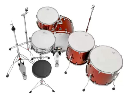 Bateria Acústica 24x14 Nagano Ledship Rst C/ Banco