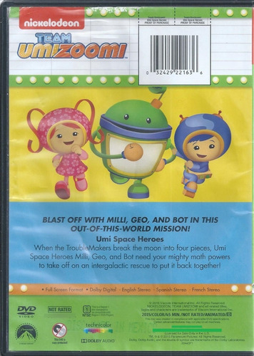 El Equipo Umizoomi Umi-héroes Espaciales Dvd Imp Español Lat